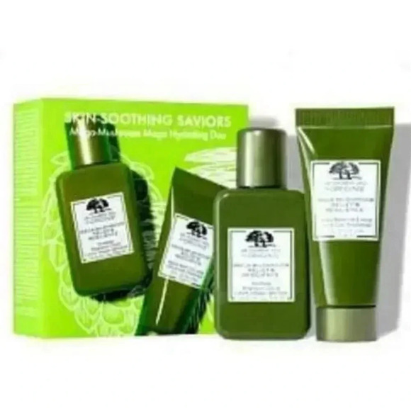 ORIGINS SKIN-SOOTHING SAVIORS Mega-Mushroom Mega Hydrating DUO Mini Set NWT - Picture 1 of 4